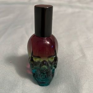 REFILLABLE 💀 GLASS ROLL ON MULTICOLORED SKULL PERFUME BOTTLE